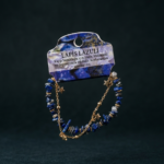 Lapis Lazuli Doğal Taşlı Çift Sıralı Zincir Bileklik