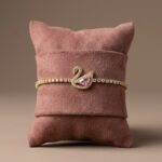 Xuping Gold Kuğu Figürlü Bileklik - Pembe Zirkon Detaylı