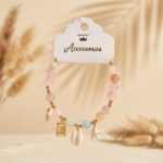 Soft Pastel Tonlar Yaz Esintisi Deniz Kabuğu ve Yıldız Figürlü Boncuklu Charm Bileklik