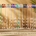 Yaz Koleksiyonu 10'lu Tam Set Doğal Taş ve Deniz Kabuğu Kolye